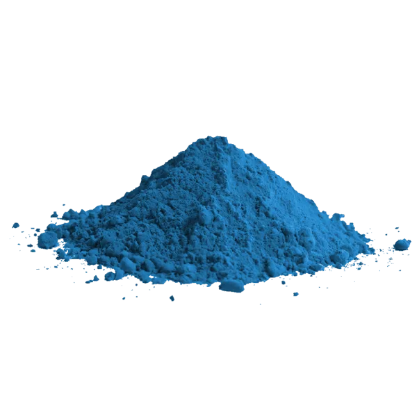 Polvere di pigmento laccato Bleu Cemento per rivestimenti e decorazioni.