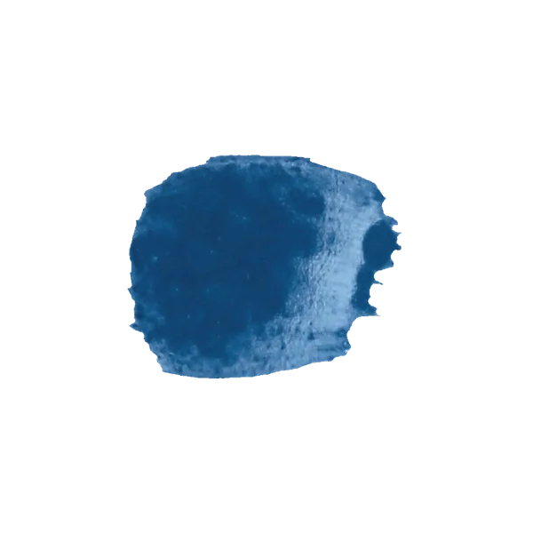 Pigmento laccato Bleu Minerale 1029, colore intenso e lucido.