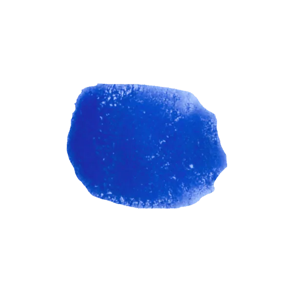 Pigmento laccato Bleu Oltremare USA F18 in tonalità vibrante di blu.