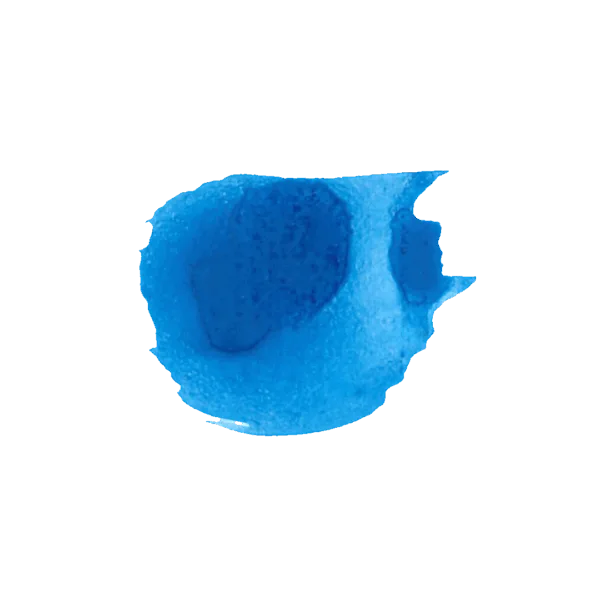 Pallina di colore blu Omega Primario con finitura laccata.