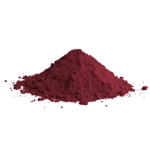 Polvere di pigmento laccato Dalia Superlacca in tonalità rosso intenso.