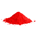 Polvere di pigmento rosso laccato per verniciatura e decorazioni.