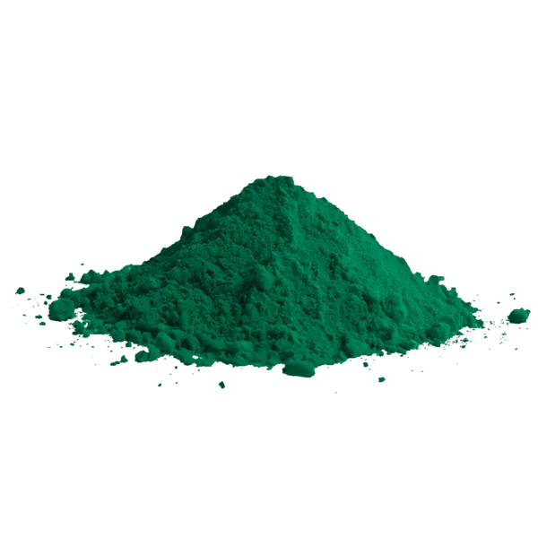 Polvere di pigmento verde acqua per vernici e decorazioni.
