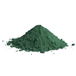 Polvere di pigmento verde foresta per vernici e decorazioni.