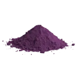 Polvere di pigmento viola superlacca per vernici e decorazioni.