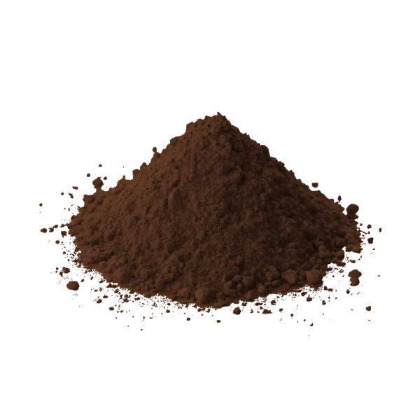 Polvere di pigmento colorante marrone per artigianato e decorazioni.