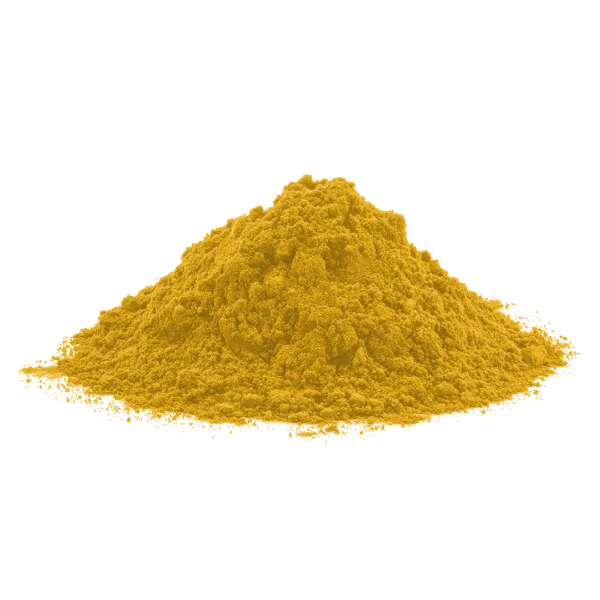 Polvere di pigmento vegetale giallo Reseda per colorazioni naturali.