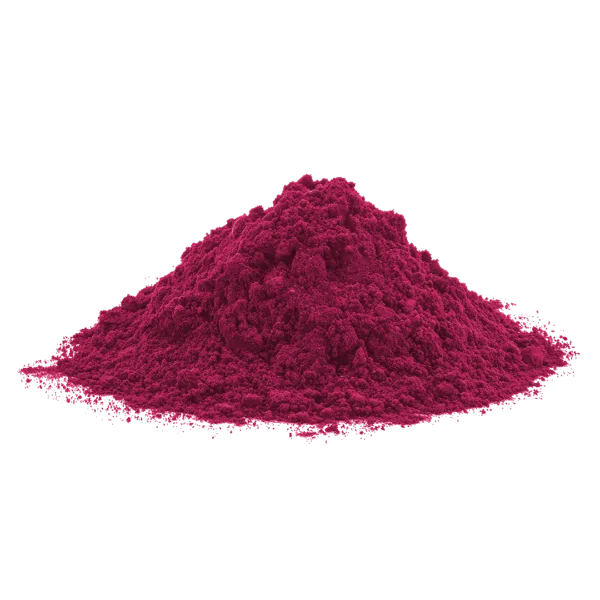 Polvere di pigmento naturale rosso cocciniglia per coloranti alimentari e cosmetici.