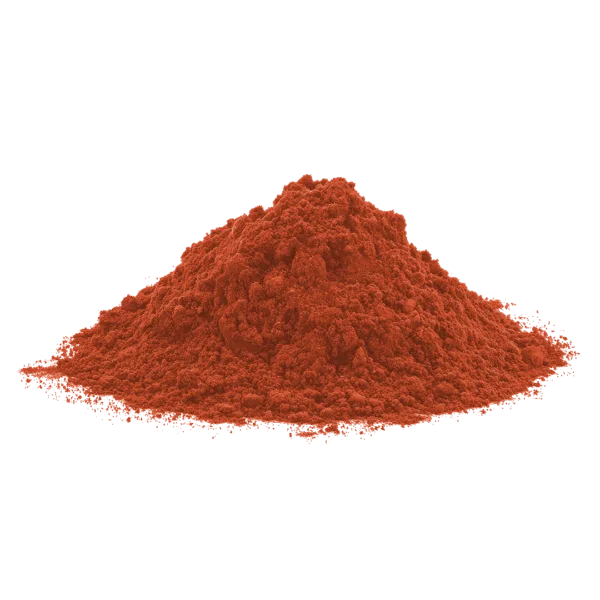 Polvere di pigmento vegetale rosso Robbia per coloranti naturali.