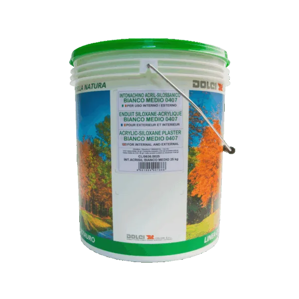 Secchio di vernice bianca medio 0407 per interno ed esterno.