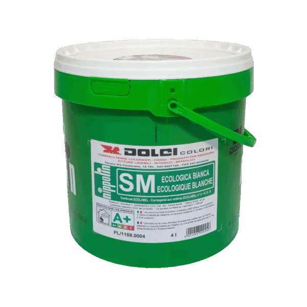 Secchio di pittura lavabile bianca ecologica A+ Dolci Colori.
