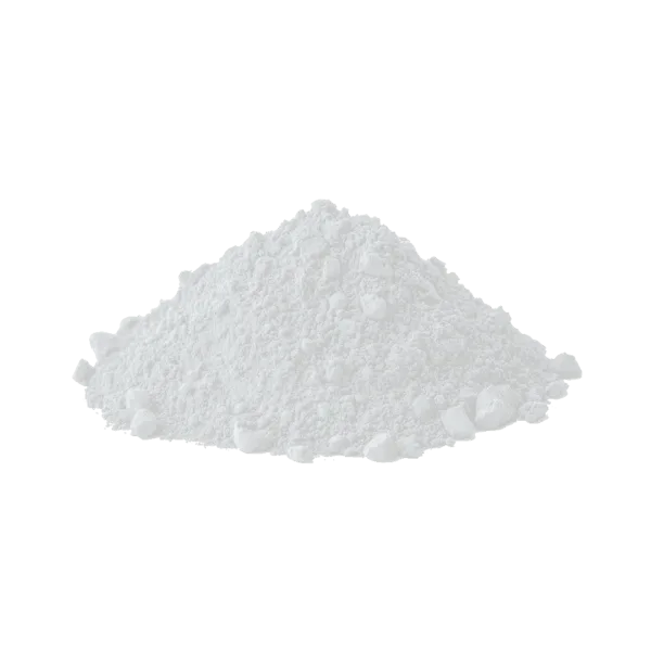 Pigmento minerale bianco titanio in polvere per pittura e decorazioni.