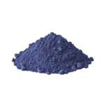Polvere di pigmento minerale blu cobaltato per artisti e decorazioni.