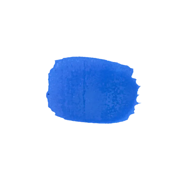 Pittura a pigmento minerale blu cobaltato, texture morbida e vibrante.