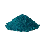 Polvere di pigmento minerale blu cobalto ceruleo per ceramica e decorazioni.