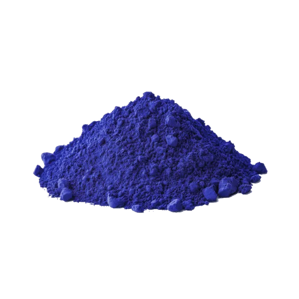 Polvere di pigmento minerale blu oltremare puro per artisti e decorazioni.