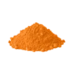 Polvere di pigmento minerale giallo cadmio oro per artisti e pittura.