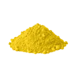 Polvere di pigmento minerale giallo chiaro solido per pittura e decorazioni.