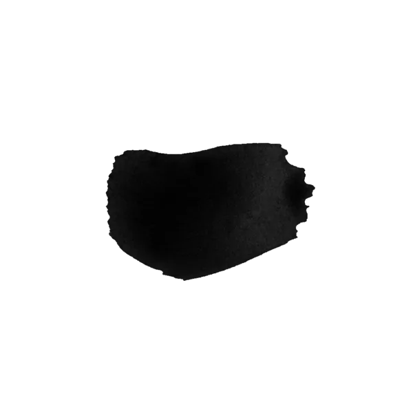 Pigmento minerale nero avorio in polvere fine e compatta.