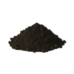 Polvere di pigmento minerale nero per ceramica e decorazioni.