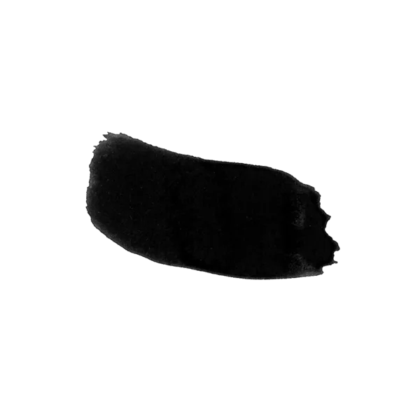 Pigmento minerale nero per ceramica, texture liscia e opaca.
