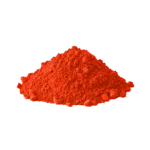 Polvere di pigmento minerale rosso cadmio scarlatto per artisti.