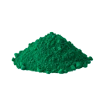 Pigmento minerale verde ossido cromo idrato smeraldo in polvere.