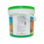 Secchio di grassello di calce filtrato naturale, 6 mesi, 5 kg, con etichetta dettagliata.