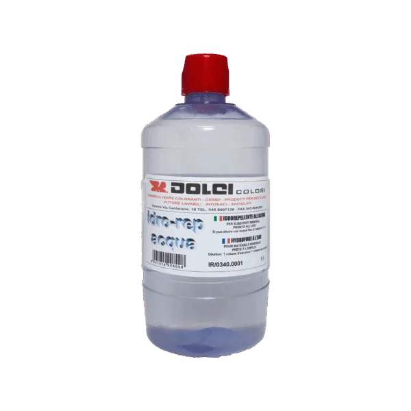Bottiglia di idro-repellente all'acqua Dolci Colori per superfici.
