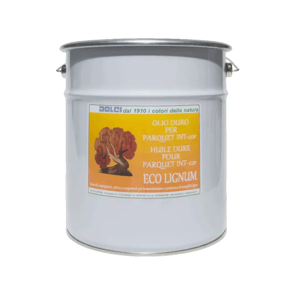 Contenitore di olio duro per trattamento parquet interni.