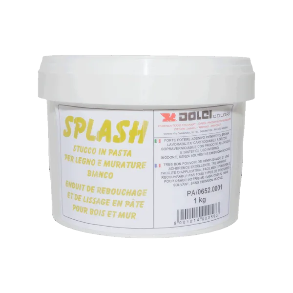 Stucco Splash in Pasta per murature e legno, colore bianco, 1 kg.