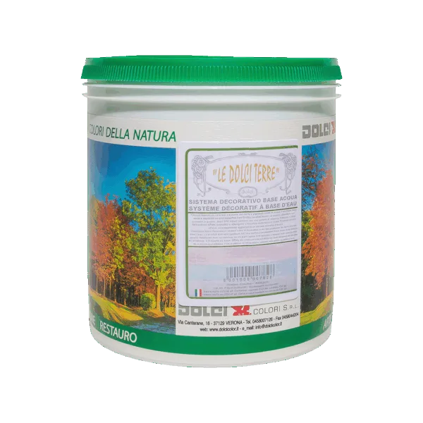 Contenitore di colore decorativo Le Dolci Terre con paesaggio naturale.