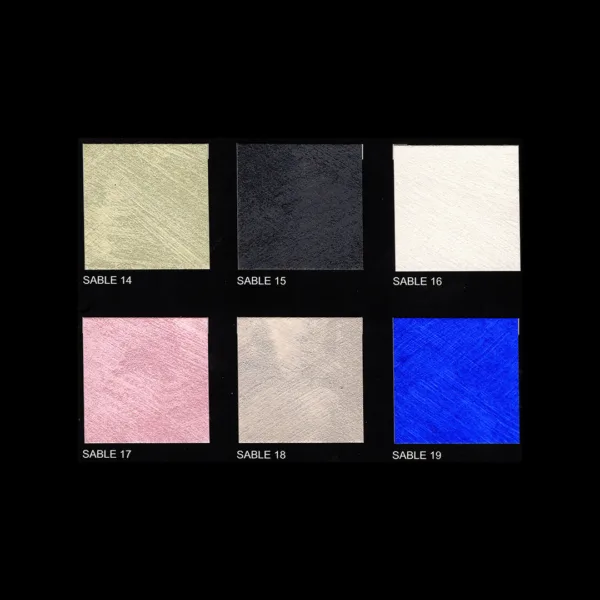 Campione di sabbie colorate per decorazioni e artigianato.