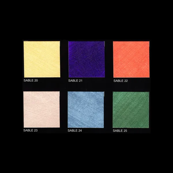 Campioni di sabbia colorata per decorazioni e artigianato.