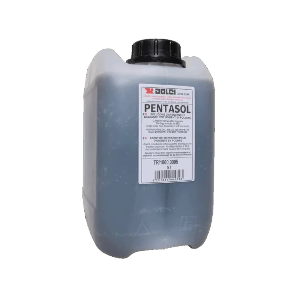 Contenitore di Pentasol, detergente disinfettante professionale.