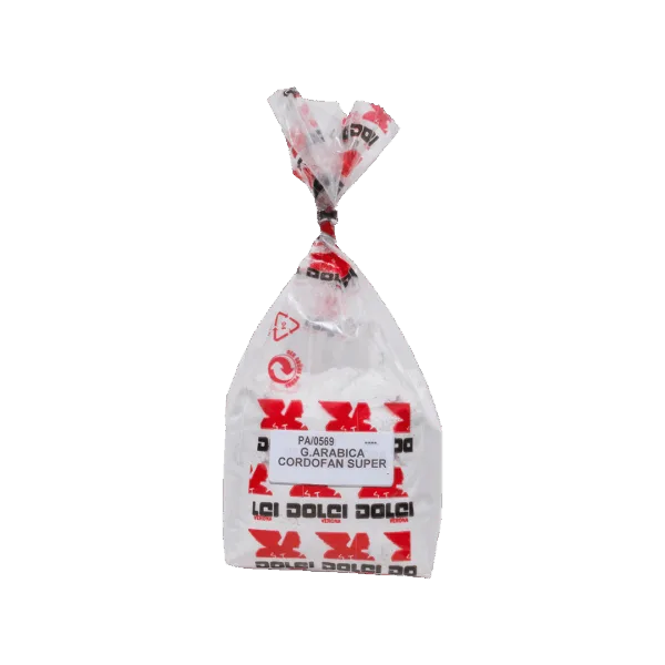 Gomma Arabica Cordofan Super in confezione trasparente.