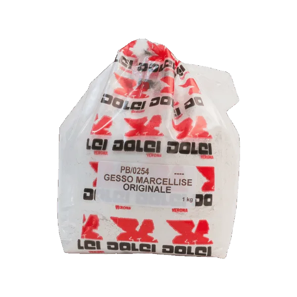 Sacchetto di gesso Marcellise originale da 1 kg per lavori di restauro.